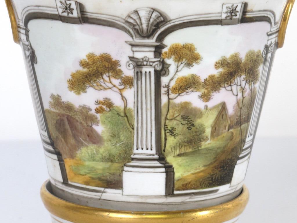 English Porcelain Cache Pot - Image 7 of 9