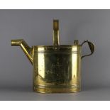 A late 19th/early 20th brass watering can, by Henry Loveridge & Co. 40.5cm high. Good condition