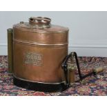 A late 19th Century copper and painted metal shoulder mounted garden sprayer by The Four Oaks Garden