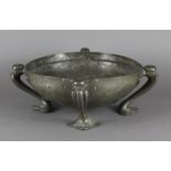 An Arts and Crafts Tudric pewter bowl, designed by Oliver Baker, marked 'Tudric 067'. 11cm high x