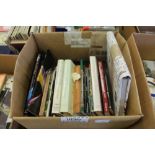 Box of assorted books