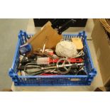 Box of kitchen cutlery etc.