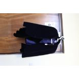Black velvet short skirt (size 34), lady's Austin Reed velvet jacket (size 8), velvet jacket (size