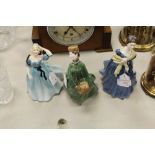 Three Royal Doulton figures, Lilester, Grace, Adrienne