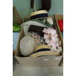 Box of ladies hats