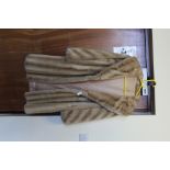 1960's long blonde faux fur mink coat