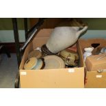 Box of stoneware, china, etc.