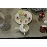 Wedgwood cream ware baby feeder, other and E Radford plate