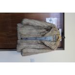 Silver fox fur coat