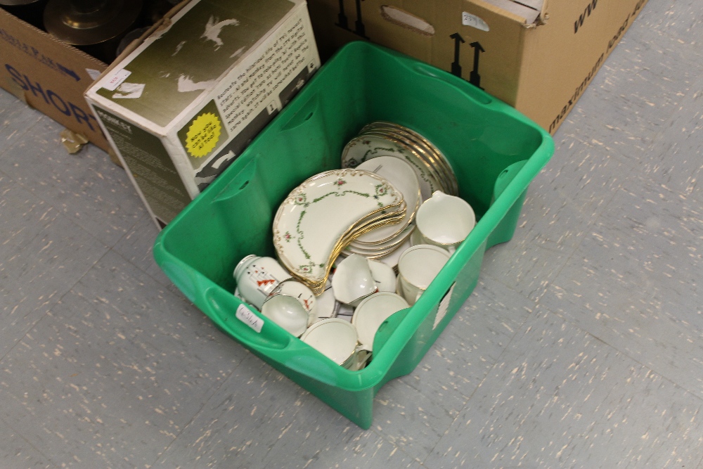 1930's Art deco cups and saucers and set of (6) trays