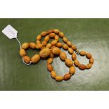 Butterscotch amber bead necklace 80grams