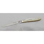Hallmarked Silver Bladed Fruit knife