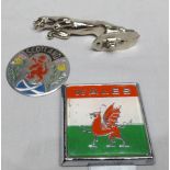 Jaguar Mascot and a Scotland and Wales Grille Badge