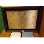 "Charta Caelestis" Map of the World etched in Silver Plate with certificate