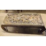 Oriental Carved Hardwood Coffee Table