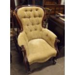 Victorian Cabriole Leg Gentleman's Armchair