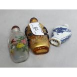 3 Oriental Snuff Boxes