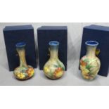 Three Old Tupton Ware Vases in boxes