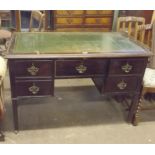 Victorian Leather Topped Writing Desk with Galleried Top