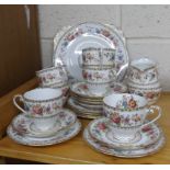 Grafton China "Mulberry" Pattern Tea Set