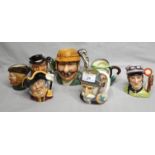 Seven Royal Doulton Toby Jugs