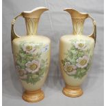 Pair of Continental Vases 13.5" tall