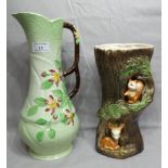 13" Carlton Ware Vase and a Hornsea Vase