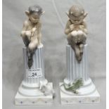 Pair of Royal Copenhagen Figures of Satyrs (one slight AF)