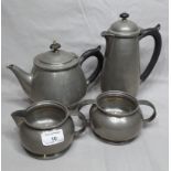 Tudoric Liberty & Co Four piece Pewter Tea Set