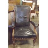 William IV Mahogany Framed Gentleman's Library Chair