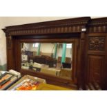 Large Victorian Overmantle Mirror