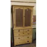 Victorian Stripped Pine House Keepers Cupboard