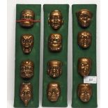Set of Twelve Copper Moulds for Door Knockers