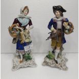 Pair of Continental Figures - 9" tall