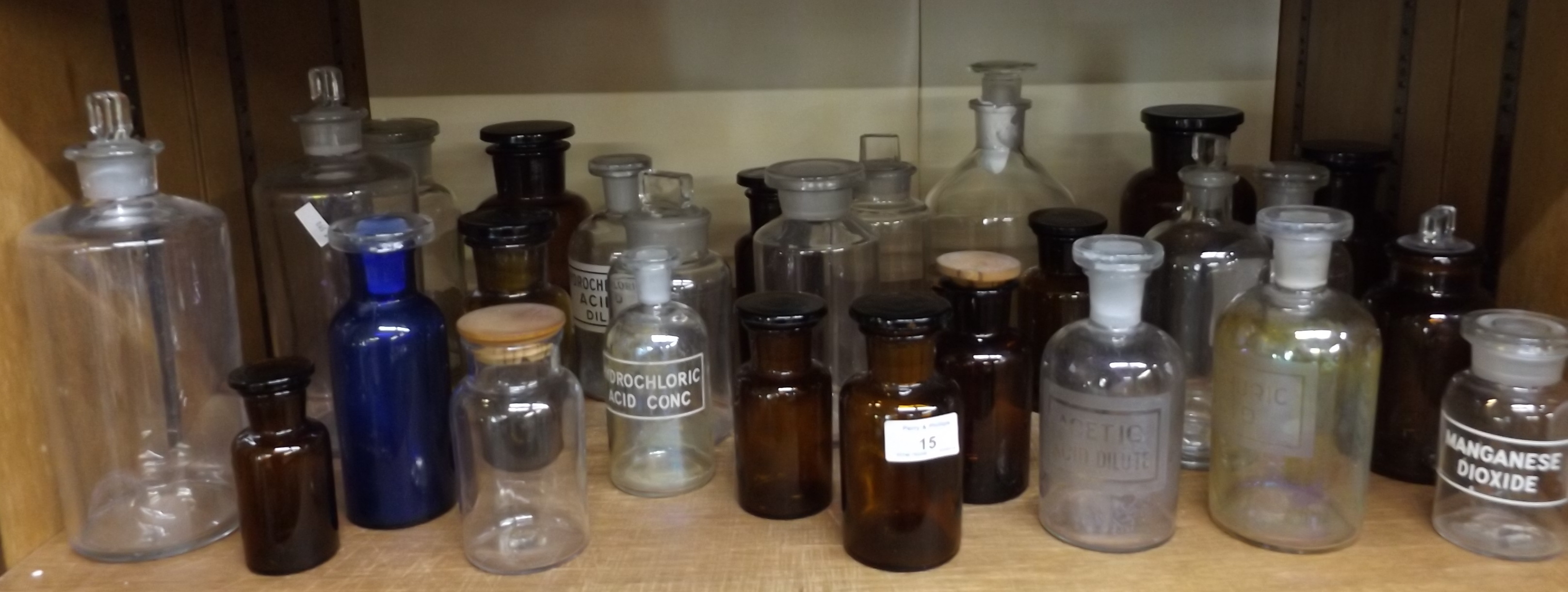 Large Collection of Chemist Jars, Coloured and Plain