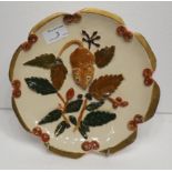 Majolica Mouse Plate, unmarked