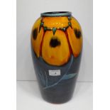 Poole Pottery Hand Decorated Vase - 13" tall