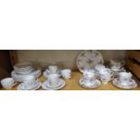 Aynsley Six Place Tea Set "Grotto Rose" Pattern (one saucer missing), Together with a Barrett's