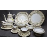 Aynsley "Henley" Pattern Dinner and Tea Service with Coffee Cups approx 25 pieces
