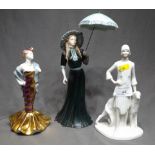 Three Coalport Figures Including Limited Edition David Chilling Figure "Foxy Lady" etc