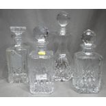 Four Cut Crystal Decanters