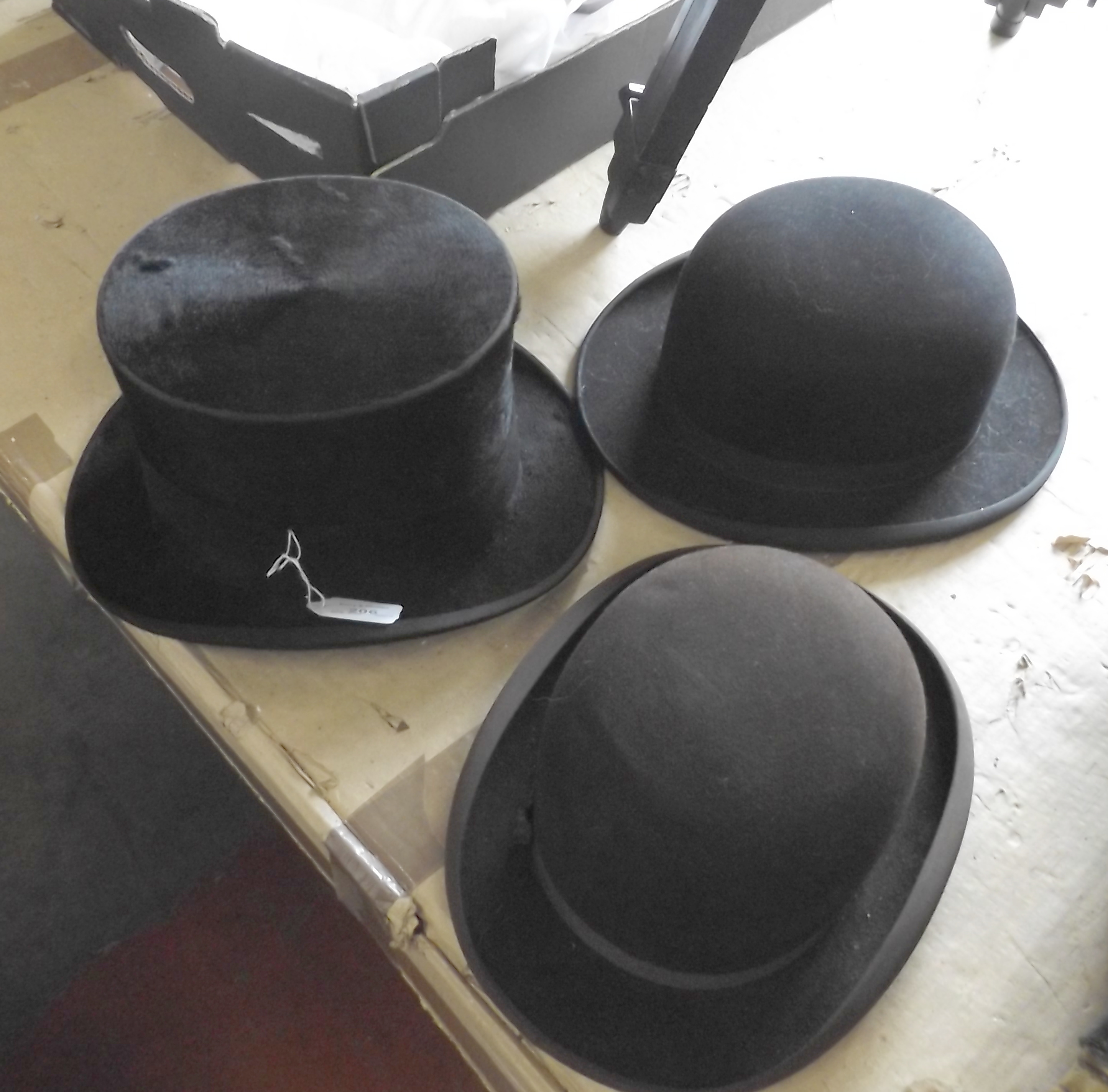 Gentleman's Top Hat By Dunn & Company and Two Bowler Hats