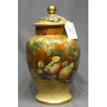 Coalport "Fallen Fruit" 26cm Lidded Vase