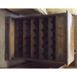 Oak Twenty Five Bottle Wine Rack with Drawer Above