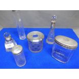 Six Various Silver Topped Dressing Table Jars