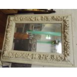 Early Victorian Gilt Picture Frame with Later Mirror and Painted