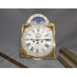 Gustave Becker Wall Clock with Twin Train Movement Arched Dial and Date Calendar Wheel