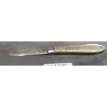 Fruit Knife with Silver Blade and Mother of Pearl Handle