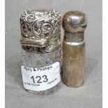 Two Silver Scent Bottles, London 1901 and 1919