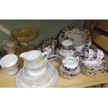 Imari Pattern Tea Service, Two Tier Glass Cake Stand and other Tea Ware